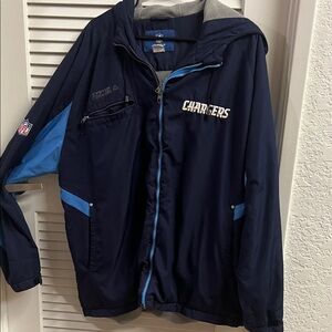 NFL FOOTBALL CHARGERS Reebok ON FIELD navy Blue L AChargers Performance Jacket
L